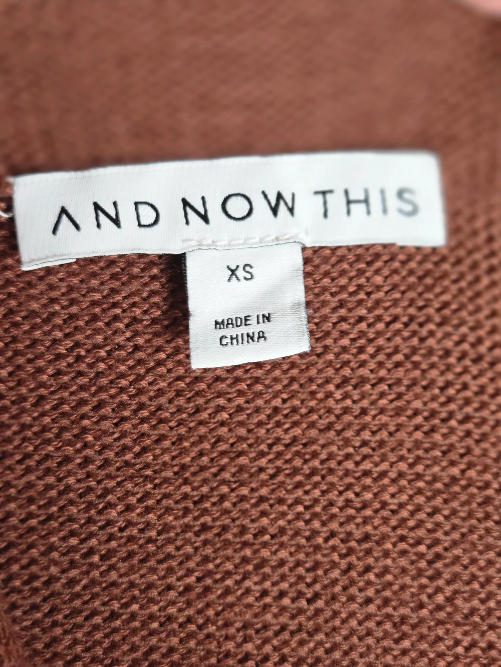 And Now This Classic Sleeveless Knit Shell Deep Rust Cozy Size XS